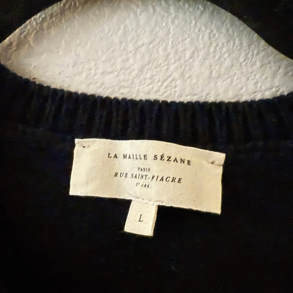 EUC Sezane Leontine Jumper in Navy/White - Picture 3 of 5